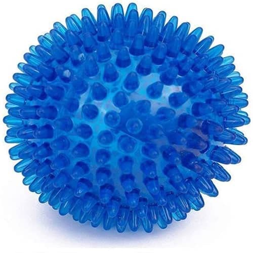 CABLEPELADO Hundeball Igel | Ball Plektren für Hunde | Massieren Sie das Zahnfleisch und reinigen Sie die Zähne und Hunde, starkes Hundespielzeug, mit Sound | Thermoplastischer Gummi | 6 cm | Blau von CABLEPELADO