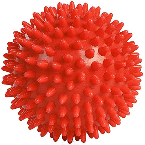 CABLEPELADO Hundeball, Igel, Plektrenball für Hunde, massiert das Zahnfleisch und reinigt die Zähne, extra robustes Hundespielzeug, mit Sound, thermoplastischer Gummi, 6 cm, Rot von CABLEPELADO