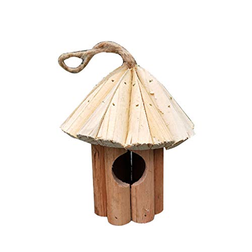 CADANIA Vogelkäfig, Tannenzapfen Vogelhaus Holzvogelnest Handgemachtes Holzhandwerk mit Seil Lanyard Hängendes Vogelhaus von CADANIA