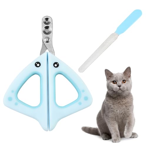 2 Stück Krallenschere Katzen Set,Krallenschneider Katzen Nagelschere Zubehör Katzenkrallen Nagelknipser Clippers Krallenschere Für Hunde,Für Haustiere Krallenpflege Kleine Hund Katze Nail,Mit Datei von CAIKAILIOR