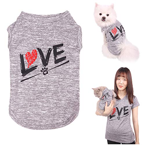 CAISANG Hunde-Shirt, Welpe, T-Shirt, Mommy, Haustierkleidung, ärmellos, Rundhalsausschnitt, coole Bekleidung für kleine, mittelgroße und große Hunde, Katzen, Sport-Outfits (Haustier 5XL) von CAISANG