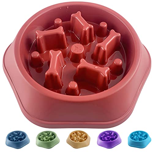 Slow Feeder Dog Bowls Slow Feeding Dog Bowl Small Medium Breed Dog Food Bowls Slow Feed Dog Bowl Slow Eating Dog Slow Feeder Bowl Puzzle Slow Feeder Eater Bowl Lick Mat Treat Mat for Dogs von CAISHOW