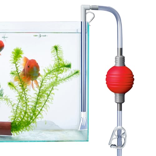 CAKEEYUM Fischtankreiniger 7.2ft Manuell EIN verstellbares Ventil Vakuum Fischtank Kies Sand Reinigung Aquarium Vakuum mit Flexibles Schlauch und Zauberstab für Pool -Grasabfälle Wot Tempo von CAKEEYUM