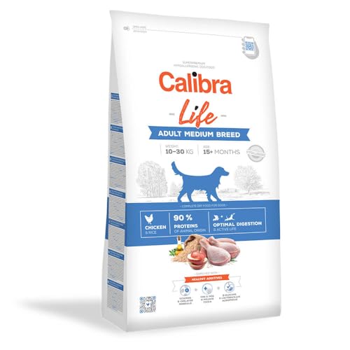 CALIBRA Dog Life Adult Medium Breed Huhn, 12 kg von CALIBRA