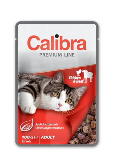 Katzenfeuchte mit Rind und Huhn in Calibra Cat Adult Chicken And Beef 100g von CALIBRA