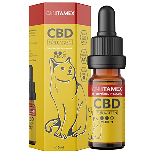 CALITAMEX CBD Öl Katze 6% | CBD Bio Kultivierung | Premium CBD Öl Katzen | 600mg CBD Katze, mit Tierärzten entwickelt | THC freies CBD Öl für Katzen | 100% natürliches CBD Haustiere | 10ml von CALITAMEX