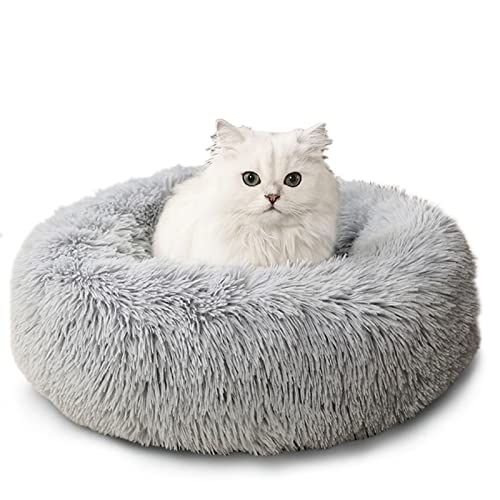 CALIYO Hundebett Hunde, Katzenbett Flauschig, Katzenkissen Hundekissen Waschbar, Trocknergeeignetes Katzen Bett, Hundebett Rund Katzenkörbchen Durchmesser 100 cm von CALIYO