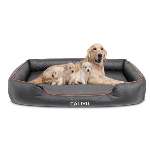 CALIYO Hundebett Große Hunde, Weiches und Bequemes Hundekissen, 127x97cm Hundesofa Leicht Reinigendes Abnehmbares Hundematten für Stützt WirbelsäUle und Entlastet MüDigkeit von CALIYO