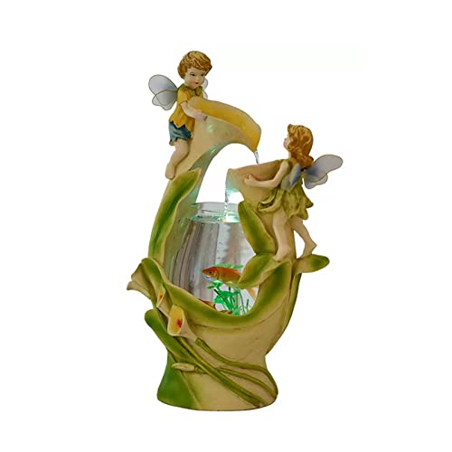 Dekor-Statue Dekorative Tischdekoration, kleines Mini-Aquarium, Glas, Goldfisch, ökologisches Aquarium, Heimdekoration, Veranda, Wohnzimmer, Schlafzimmer, Arbeitszimmer, Büro Schreibtisch-Skulptur Tis von CALQYSH