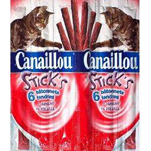 Canail 3250391024988 Stick, Katzenfleisch, 6X5G von CANAILLOU