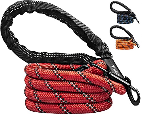 Candure Hundeleine Große Hunde und Kleine Hunde, Trainingsleine für Hunde, Bissfeste Hundeleine, Schleppleine Rund mit Weich Gepolsterter, Tauleine Hund 1.5M Dog Leash Hausleine für Hunde von Candure