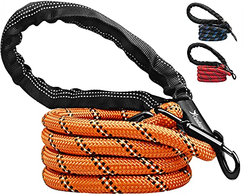 Candure Hundeleine Große Hunde und Kleine Hunde, Trainingsleine für Hunde, Bissfeste Hundeleine, Schleppleine Rund mit Weich Gepolsterter, Tauleine Hund 1.5M Dog Leash Hausleine für Hunde von Candure