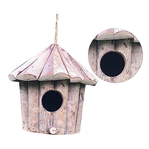 CANIGHT Hängendes Vogelhaus Rundes Design Wetterfest Kreatives Deko Element Für Garten Und Outdoor Ideales Vogelnest Für Wildvögel Robustes Und Dekoratives Nisthaus von CANIGHT