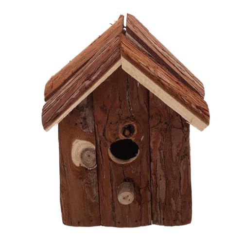 CANIGHT Natürlicher Vogelnistkasten Aus Holz Für Den Garten Dekorativer Vogelnistkasten Vogelnest Brutkasten Für Vögel von CANIGHT