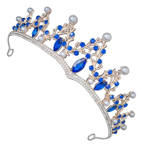 CANIGHT Krone Geburtstags Tiara Für Frauen Hochzeits Tiaras Für Braut Braut Haarschmuck Strass Tiara Für Frauen Prinzessin Tiara Braut Diademe Braut Tiara Imitationsperlen von CANIGHT