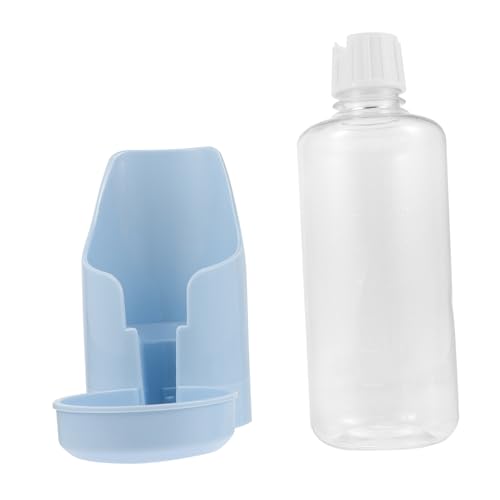 CANIGHT Trinkbrunnen Für Papageien Trinkflasche Für Wasser Ausgabestation Futterspender Für Papageien Wasserflasche Für Welpen Wasserbehälter Für Vögel Vogelfütterer Plastik Blue von CANIGHT