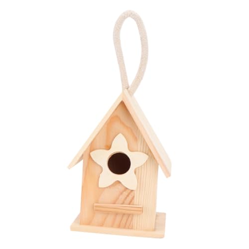 CANIGHT Vogelnest aus Holz Kinder dekor Nymphensittich Vogelversteck Rotkehlchen Blau holzdeko gartendekoration vogelhaus Vogelnest Dekoration außerhalb von Vogelhäuschen von CANIGHT