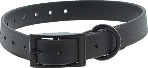 Halskette PVC CTECH Hunde Halsband 2,5 x 0.40 x 60 cm – Doppelschnalle – Schwarz CY0950 von CANIHUNT