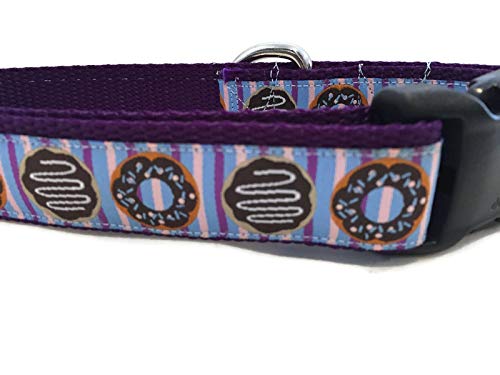 Donut-Hundehalsband, 2,5 cm breit, Nylon, seitliche Schnalle, Größe M, L (38,1–55,9 cm) von CANINEDESIGN QUALITY DOG COLLARS