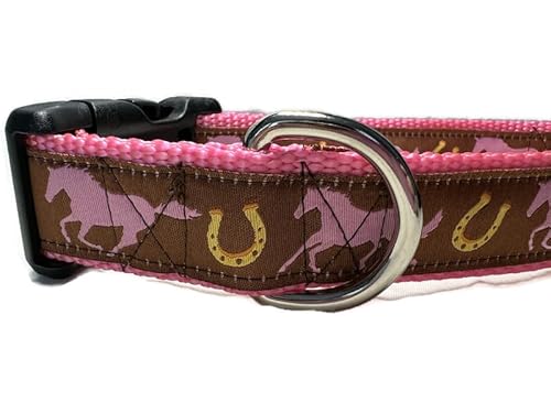 Farm-Hundehalsband, Caninedesign, Schweine, Schafe, Pferde, 2,5 cm breit, verstellbar, Nylon, Größe M und L (Pferde, Größe M 33–48,3 cm) von CANINEDESIGN QUALITY DOG COLLARS