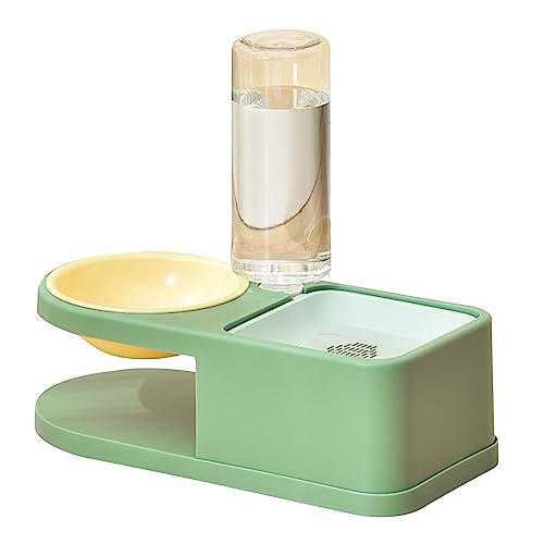 CANNXI Futternapf, 2-in-1-Haustiergeschirr für Hunde, Wassernapf, Futter-Wasserspender-Set, erhöhter Wasserbrunnen von CANNXI