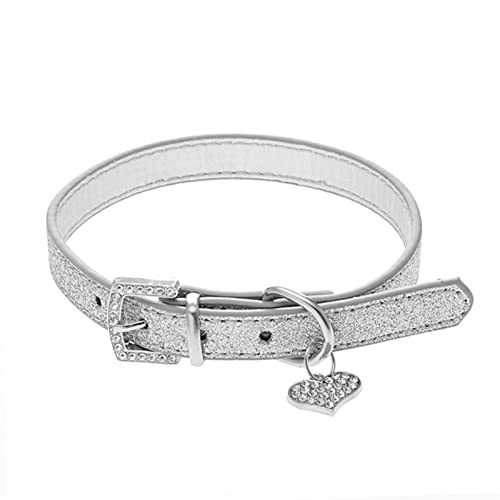 CANNXI Halskette für Damen, verstellbares Hundehalsband mit Strass, PU-Leder, geeignet für kleine und mittelgroße Hunde von CANNXI