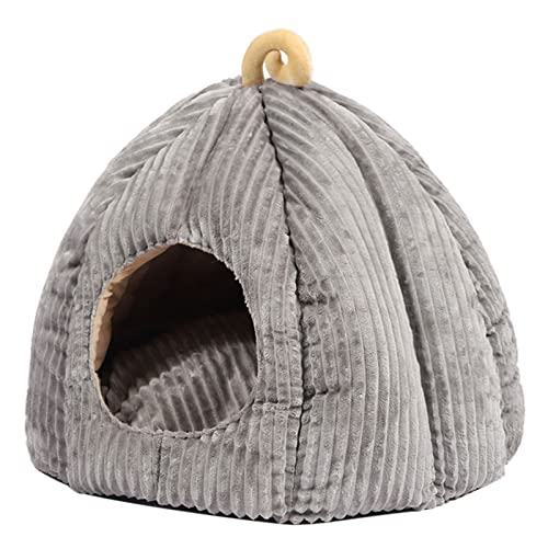 CANNXI Katzenbett, Höhle, Bett für den Innenbereich, für kleine Hunde, warmes Bett, waschbar, Welpenzelt, Kätzchenhöhle, abnehmbares Kissen, 3 Farben von CANNXI