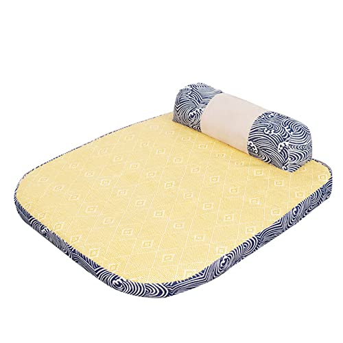 CANNXI Katzenbetthöhle, Kühlmatte für Haustiere, kleine Katzen, selbstkühlende Pads, natürlich, atmungsaktiv, Rattan, Liege, Schlafsofa für Spielzeugrassen, Hunde von CANNXI