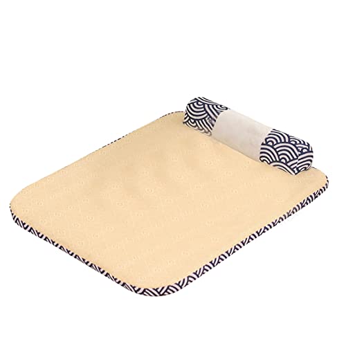 CANNXI Katzenbetthöhle, Kühlmatte für Haustiere, kleine Katzen, selbstkühlende Pads, natürlich, atmungsaktiv, Rattan, Liege, Schlafsofa für Spielzeugrassen, Hunde von CANNXI