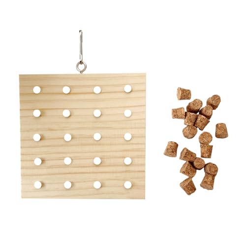 CANNXI Vogelspielzeug, Papageien-Pickblock-Spielzeug, Naturholzblock, Schleifspielzeug für kleine, mittelgroße Vögel, Vogelkäfig, hängendes Unterhaltungsspielzeug von CANNXI