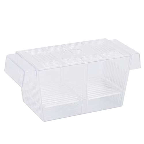 CAPASTEC Aquarium Fisch Züchter Box Transparent Fisch Züchter Aquarien Baby Fisch Züchter Box mit 2 Saugnäpfen Partitionierte Fisch Schlüpfen Box Züchter Box für Fisch Tank Groß von CAPASTEC