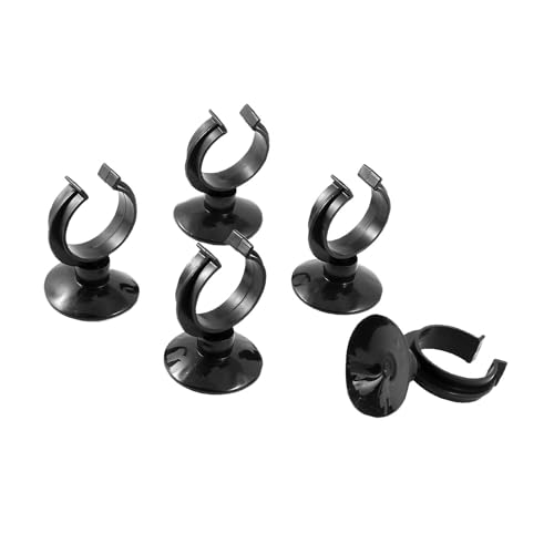 CAPASTEC Aquarium-Heizungs-Clips, Saugnapf-Saugnäpfe für Aquarien, Schwarz, 5 Stück von CAPASTEC