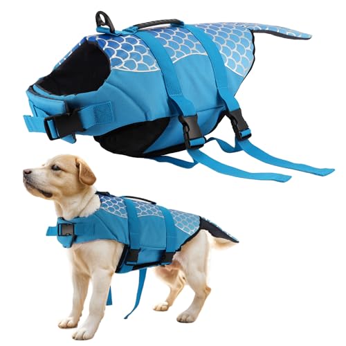 CAPASTEC Doglay Hundeschwimmwesten, Hundeschwimmweste zum Schwimmen und Bootfahren XL Blau von CAPASTEC