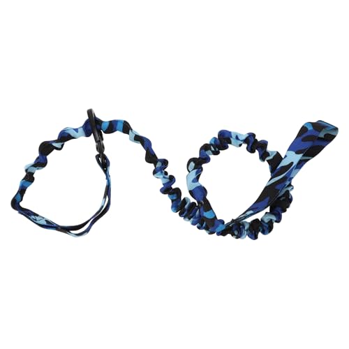 CAPASTEC Doppelgriff Hundeleine, Blau Schwarz Camouflage, Länge 110-160cm von CAPASTEC