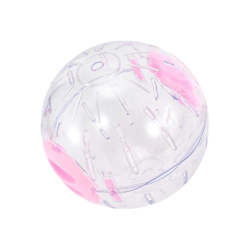 CAPASTEC Hamster Übungsball, 14cm Durchmesser Hamsterball, Hamsterball für Bewegungslauf, Transparenter Ball Hamsterzubehör, Pink von CAPASTEC