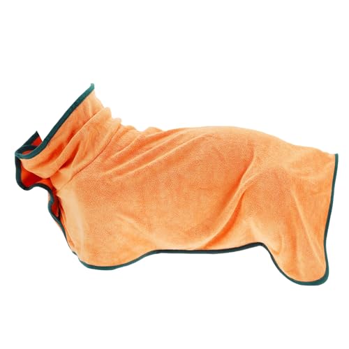 CAPASTEC Hundebademantel, Weiches Haustierhandtuch, Schnell trocknendes Hundehandtuch, XL, Orange von CAPASTEC