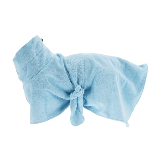 CAPASTEC Hundebademantel, Zugband-Haustierhandtuch, Schnell trocknendes Hundehandtuch, XL, Blau von CAPASTEC