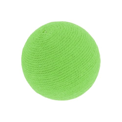 CAPASTEC Katzenball Interaktives Kätzchen Spielball Katzenbälle für Spielzeit und Apportieren Katzenspielzeug Sicher Zähne Reinigung Katzen Kau Bälle Grün 10 x 10cm von CAPASTEC