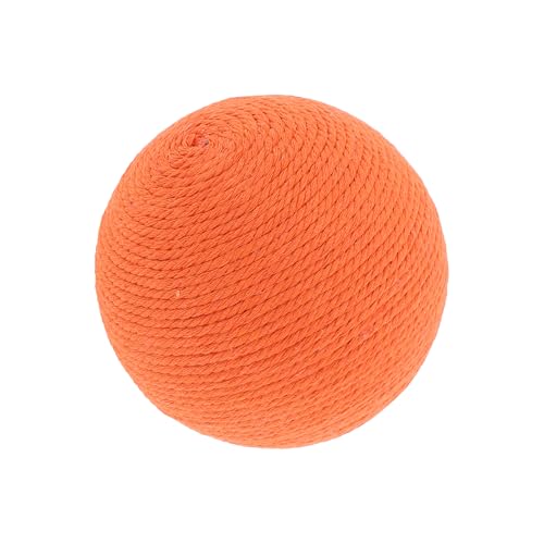 CAPASTEC Katzenball Interaktives Kätzchen Spielball Katzenbälle für Spielzeit und Apportieren Katzenspielzeug Sicher Zähne Reinigung Katzen Kau Bälle Orange 10 x 10cm von CAPASTEC