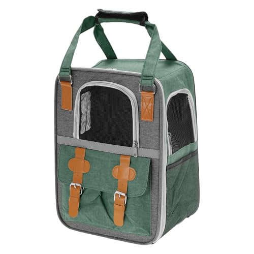 CAPASTEC Tragbarer Rucksack für Katzen und kleine Hunde, 11,81" x8,27 x16,14, Grün von CAPASTEC