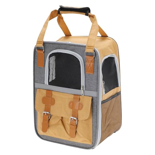 CAPASTEC Tragbarer Rucksack für Katzen und kleine Hunde, 11,81" x8,27 x16,14, Orange von CAPASTEC