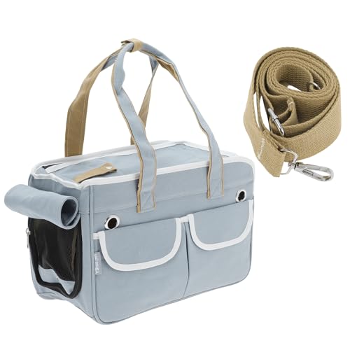 CAPASTEC Transportbox mit herausnehmbarer Matte, Tragetasche mit 2 Taschen, Blau von CAPASTEC