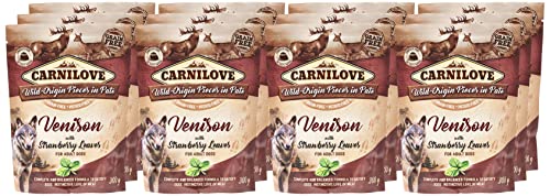 12x300 gr Carnilove Dog Pouch Hert/aardbeienblad hondenvoer von CARNILOVE