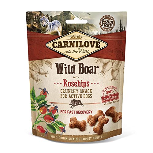 Carnilove Canine Crunchy Snack Jabali Hagebutte, 6 x 200 g, 1200 g von CARNILOVE