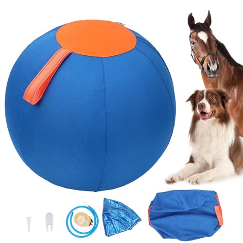 Herding Ball, 45 cm, Hundeball, PVC, großer Ball, Spielzeug mit Abdeckung und Pumpe, für Pferde, Ziegen, Hunde, Lamm, Outdoor-Unterhaltung, Spielen von CARPJZ