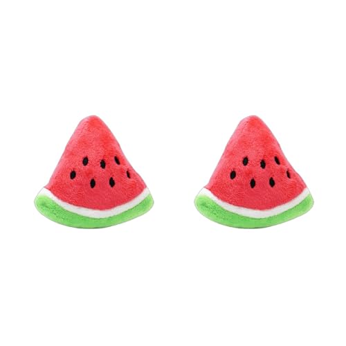 CASNO Niedliche Wassermelonen-Plüsch-Form, Kauspielzeug, Geschenk für Welpen, Hundebesitzer für Welpen, Rassen, reduziert die Bohrung, Haustiergeschenk, Kauspielzeug für Katzen von CASNO