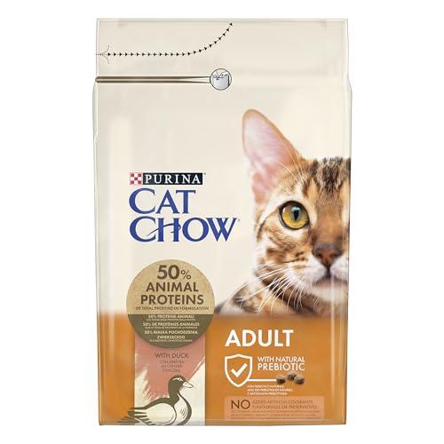 PURINA CAT CHOW Croquettes Adult avec NaturiumTM - Riche en canard - 3 kg - Pour chat adulte von CAT CHOW
