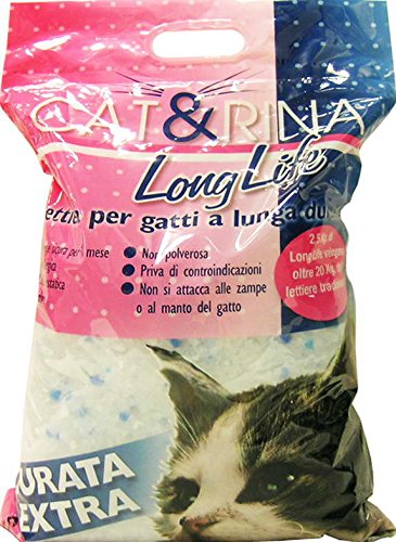 Record Katze & Rina Long Life Katzenklo Sand Aufhäufung Silica Katzenstreu. Lang anhaltende 5,5 L Pack gleich 45 L Tradional Katzenst von CAT&RINA