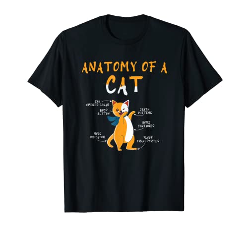 Niedliches Haustier-Kitten-T-Shirt mit lustiger Definition, Anatomy Of CAT von CAT