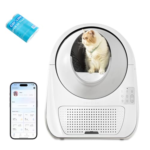 CATLINK PRO Selbstreinigende Katzentoilette, Katzen-Gesundheitsüberwachung, Geruchsentfernungsfunktion, ferngesteuert über die APP, 57L, geeignet für Katzen mit einem Gewicht von 1,5 kg bis 10 kg von CATLINK